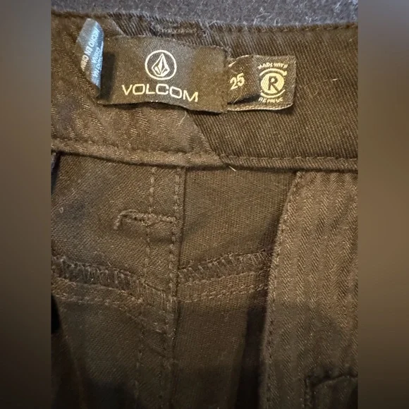Volcom Women’s Black Slim Dress Pants Sz 25 - Picture 5 of 8